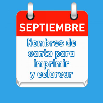 Nombres del santo de Septiembre para colorear con los niños