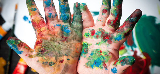 Experimentos con pintura para los niños