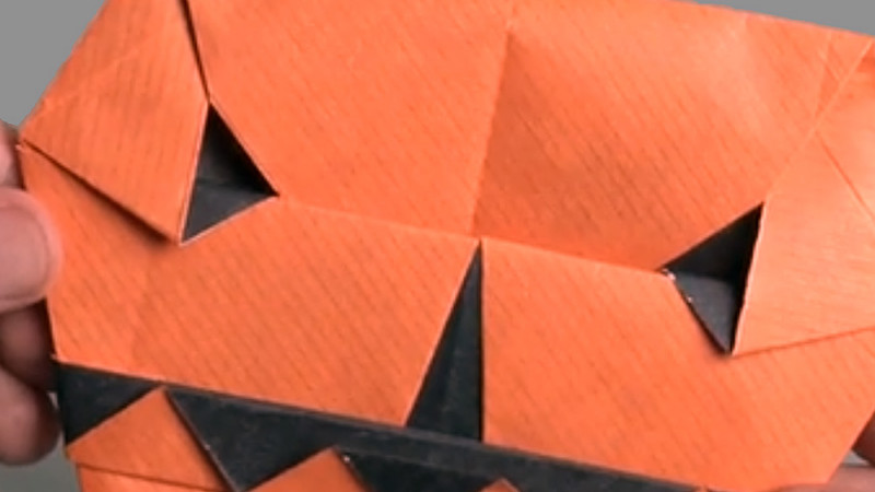 Origami de calabaza. Papiroflexia de Halloween