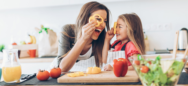 Decoración de la comida saludable de los niños