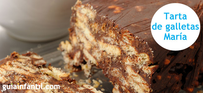 tarta de galletas María. Receta fácil