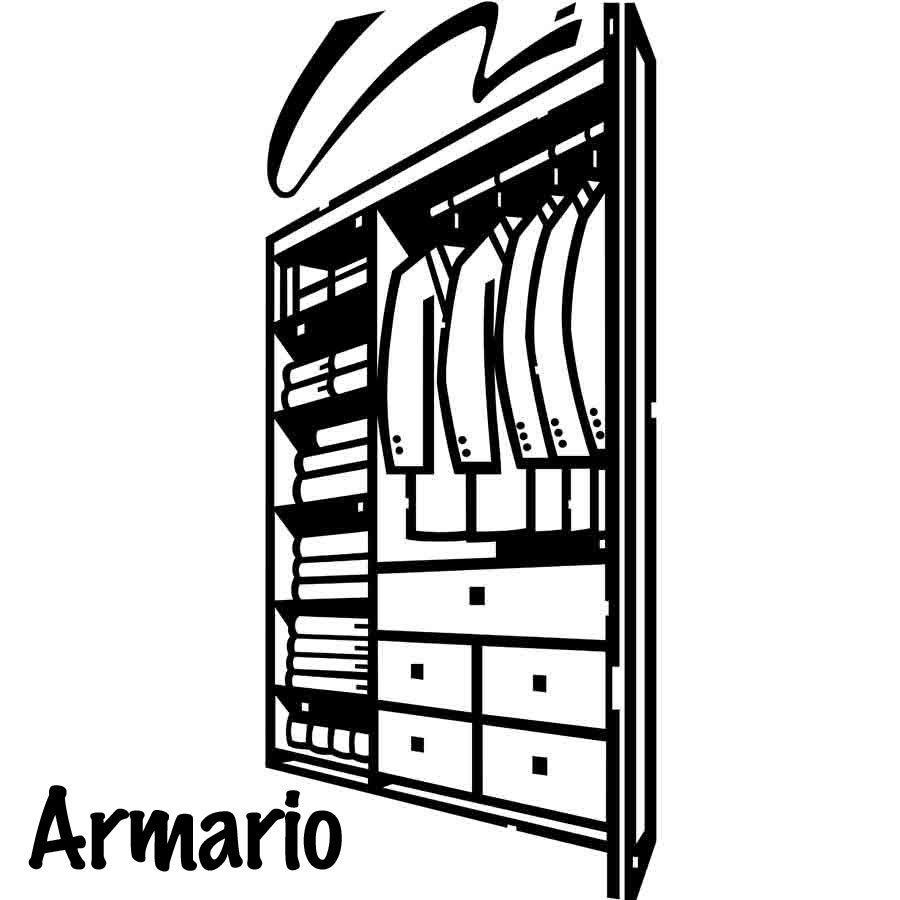 Dibujo para colorear de un armario