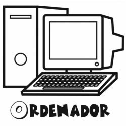 Dibujo de un ordenador para colorear