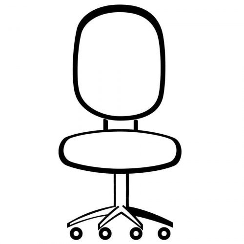 Dibujo de una silla de oficina para pintar