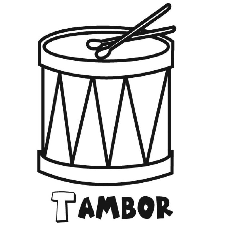 Dibujo para colorear de un tambor