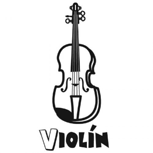 Dibujo de un violín para imprimir y