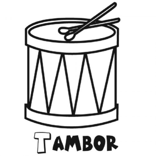 Dibujo de un tambor para colorear