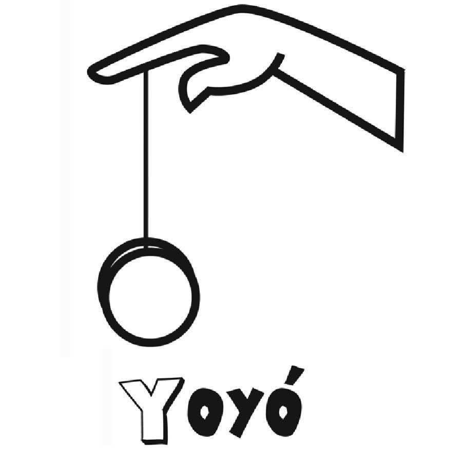 Dibujo para imprimir y colorear de un yoyó