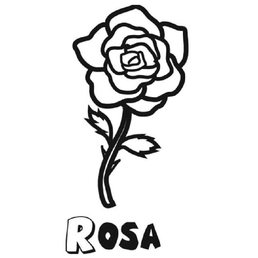 Dibujo Para Colorear De Una Rosa