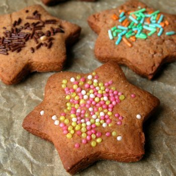 Estrellas de galleta de chocolate