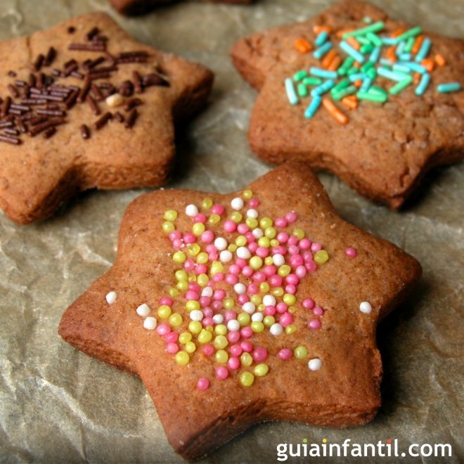 Estrellas de galleta de chocolate