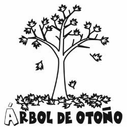 Dibujo de la estación de otoño para imprimir y pintar