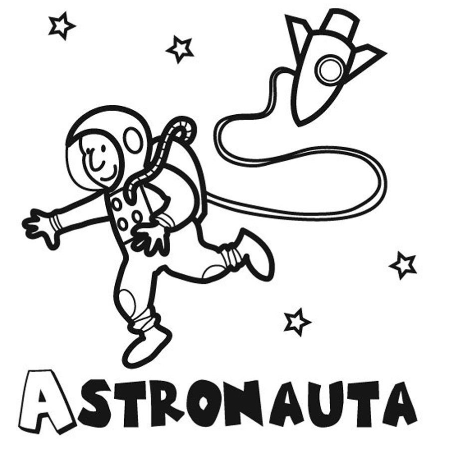 Dibujo de un astronauta para pintar