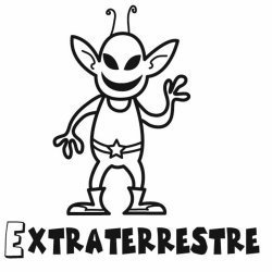 Dibujo de un extraterrestre para colorear