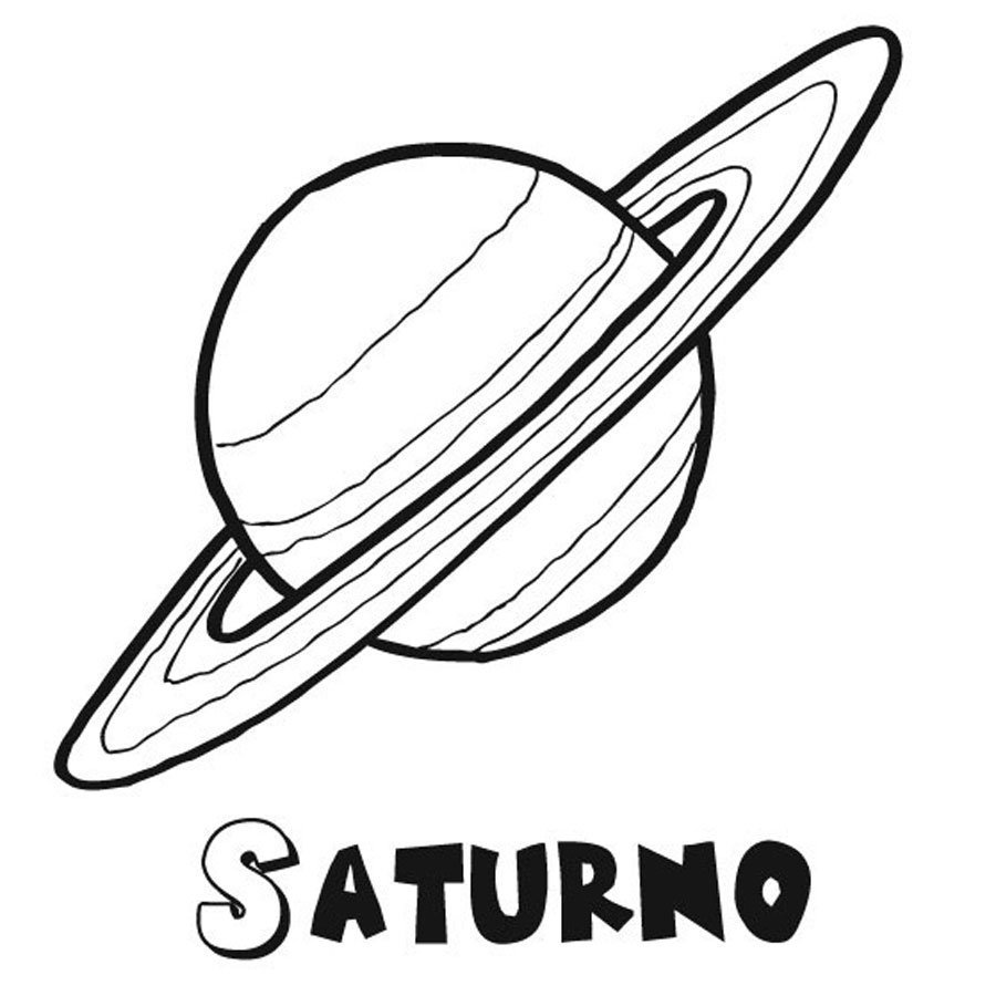 Dibujo del planeta Saturno para pintar