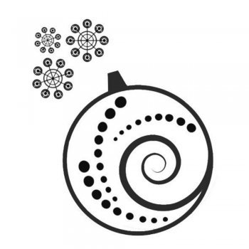 Bola navideña con espirales para niños. Dibujos navideños