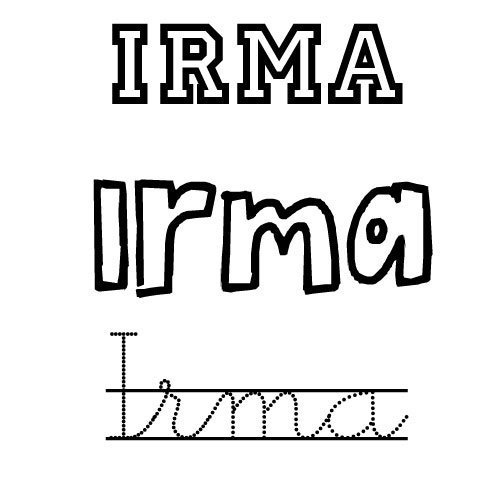 Irma. Nombre de santo para niñas