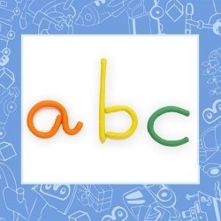 Abecedario de plastilina de colores para niños