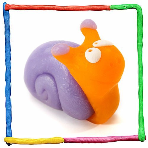Caracol hecho de plastiilina
