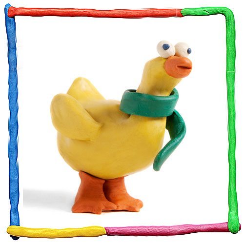 Pato de plastilina para niños