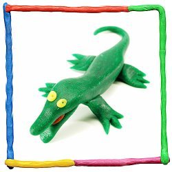 Cocodrilo de plastilina para jugar