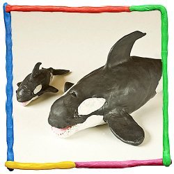 Orca de plastilina. Animales del mar