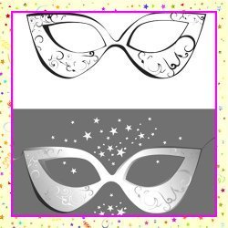 Antifaces de fiesta para pintar con los hijos