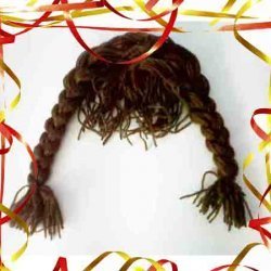 Peluca de lana. Manualidades infantiles para Carnaval