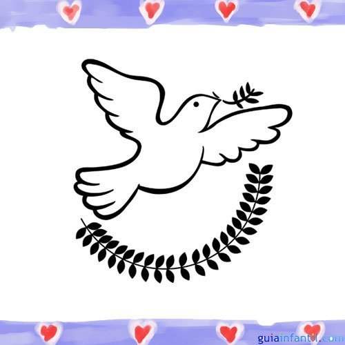 Dibujos de la paz y el amor para pintar con niños