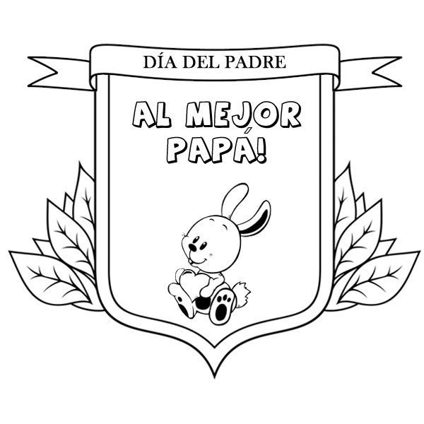 Medallas Día del Padre. Dibujos para colorear con niños