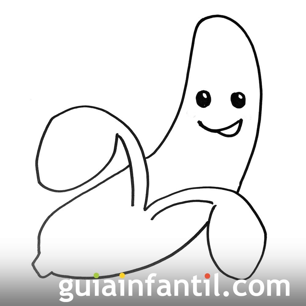 platano para colorear