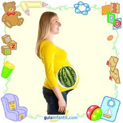 Tu bebé en con frutas y verduras. Noveno mes de embarazo