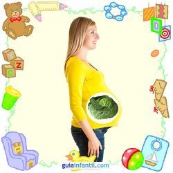 Tu bebé en con frutas y verduras. Octavo mes de embarazo