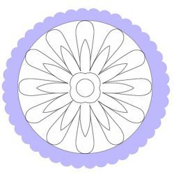 Dibujo de un mandala de flores para colorear