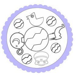Dibujo de un mandala de animales para pintar