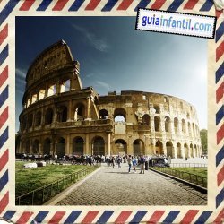 Coliseo romano. Viajar a Roma con los niños