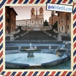 Plaza de España. Viajar a Roma con los niños