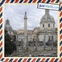 Foro de Trajano. Viajar a Roma con los niños