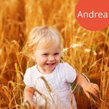 Los nombres de niñas más populares. Andrea