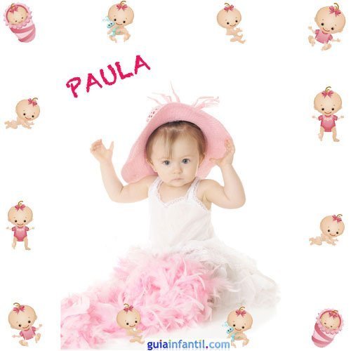 Los nombres de niñas más populares. Paula