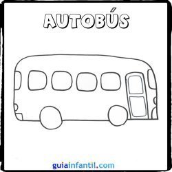 Dibujo de un autobús para pintar con los niños