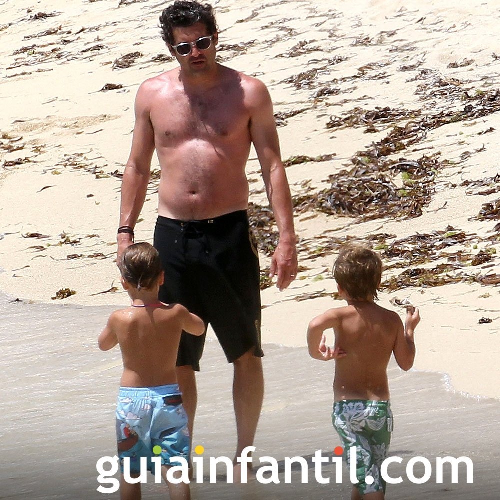 El actor Patrick Dempsey de vacaciones con sus hijos gemelos