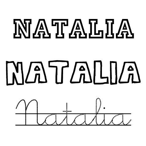 Dibujo del nombre Natalia para colorear
