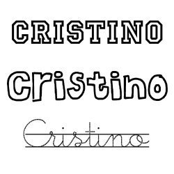 Cristino para colorear. Nombres para niños