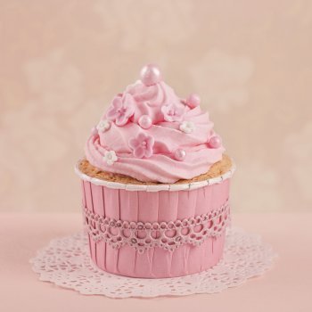 Cupcake con perlas para el Día de la Madre