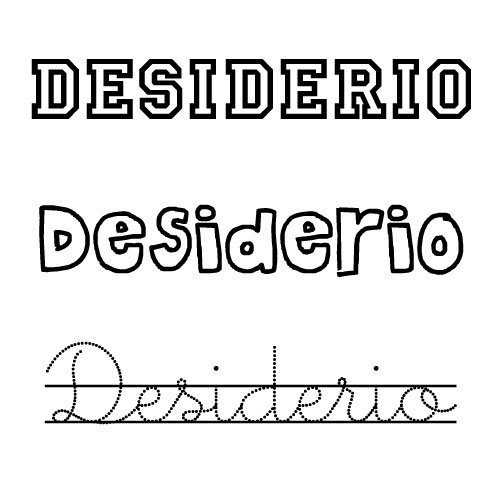 Desiderio. Dibujos de nombres para niños