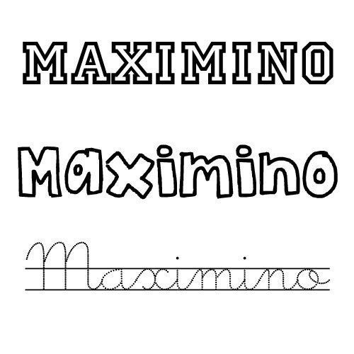 Dibujo del nombre Maximino para colorear