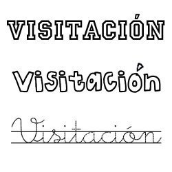 Dibujo del nombre Visitación para pintar