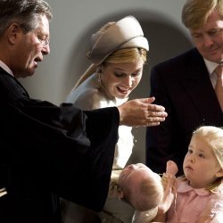 Bautizo de la hija de los reyes de Holanda