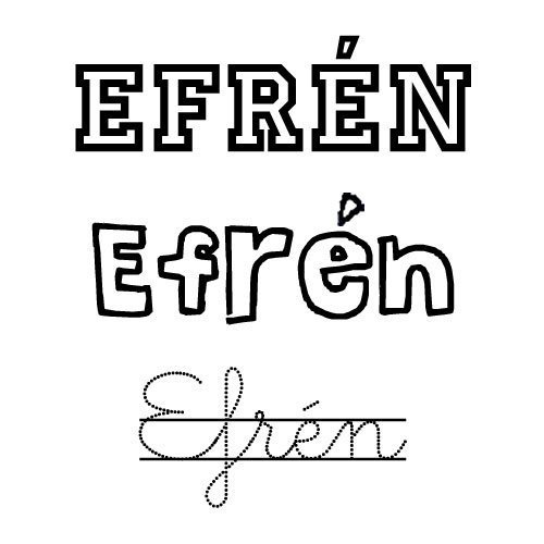 Imagen del nombre Efrén para imprimir y pintar